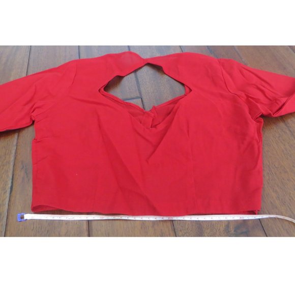 red, green, white sari / fabric - Picture 2 of 4